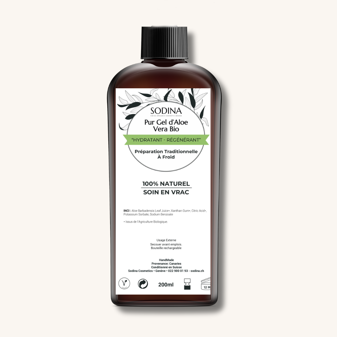 reines aloe gel Reines Bio-Aloe-Vera-Gel – Sodina Cosmetics