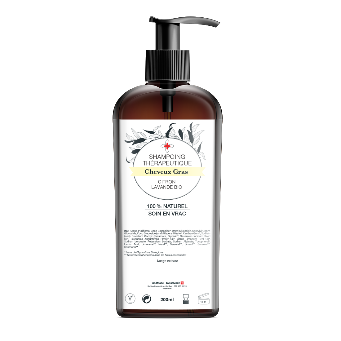 Shampoing Cheveux Gras 100% Naturel